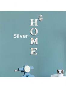 5pcs Acrylic 3D Mirror Wall Decals With Sayings, Ideal For Corridor And Entryway Wall Decor,Stickers,Wall Decal, Vinyl Decal For Home Decorations,Spring Decoration Items Refresh Your Home,Rama Decoration Stickers Gifts Birthday Graduation Room Decor Wall Mirror Mirror For Room Bathroom Decor Living Room Decor - Silver - View 11