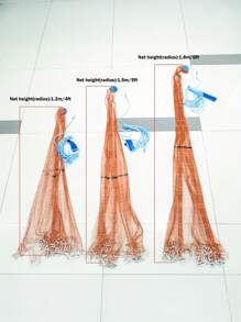 Goture 1pc Casting Net Throwing Fishing Cast Net Freshwater Saltwater, Tire Line Mesh, Throw Casting Net For Baitfish, Fishing Gear - Multicolor - View 5