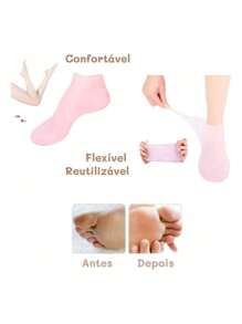 3 Pairs Silicone Socks Moisturizing Anti-Cracking Dead Skin Remover Care Exfoliation Hydration - 3. 羅莎 - 查看 6