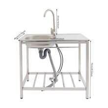 YUNRUX Kitchen Sinks - Silver - View 2