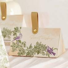 5 Stücke kreative chinesische Vogeldesign Hochzeitsbevorzugungsbox, Geschenkbox für Süßigkeiten, Schokolade, Präsente Verpackung