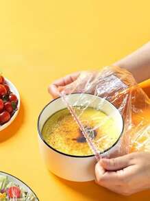 [100/300/500 قطعة] غشاء بلاستيكي للتغليف الغذائي القابل للتخلص منه، أغطية غذائية ملونة قابلة للتخلص منها، غشاء حفظ الأطعمة المنزلية، غشاء إغلاق متعدد الأغراض، للتخزين في الثلاجة، البقايا، الفواكه، المنزل، النزهات، الشواء - مستلزمات مطبخ بجودة مطعم - غلاف بلاستيكي ملون - مشاهدة 7