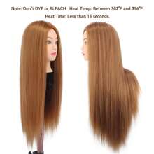 26 Inch Smooth Hairstyle Training Head Model, Cosmetology Mannequin Head For Straight Hair, Braiding, Curling, Cutting Practice, Christmas Gift