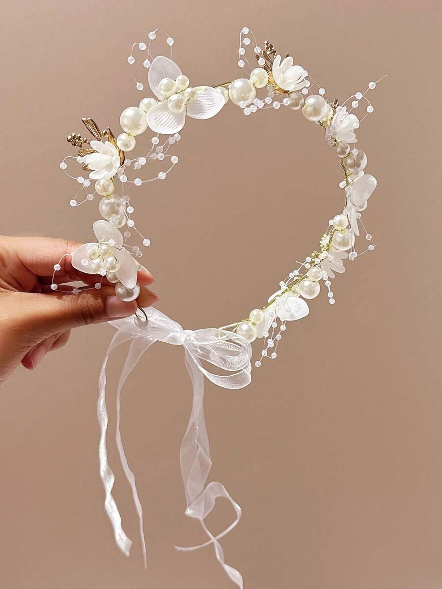 女孩生日聚会表演女主人头饰，公主风格粉色花冠头饰