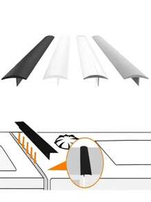 1/4pcs,21英寸,厨房炉灶台缝隙盖T型硅橡胶条适用于油气缝隙填充物耐热垫防油防尘防水密封,(白色/灰色/黑色)