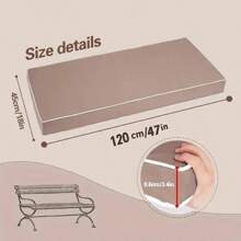 Outdoor Bench Cushion 48 X 18 * 3Inch Waterproof Patio Furniture Cushions 3-Year Color Fastness Garden Sofa Settee Couch Swing Pads With Handle And Adjustable Straps, Blue - Yellow - View 9
