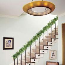 1pc Artificial Green Olive Leaf And Olive Fruit Vine, Indoor Outdoor Decor, Wedding Party Holiday Decoration, DIY Artificial Olive Leaf And Olive Fruit Hanging Garland, Table Decoration, Arch Background - Green - View 10