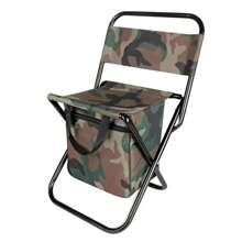 1pc Foldable Fishing Companion Chair, 3-In-1 Portable Outdoor Folding Stool, Camouflage Camping Hiking Picnic Fishing Cooler Chair - Multicolor - View 11