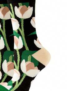 1双男士黑色底花浪漫气息百搭四季皆可穿