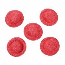 10 件装 5 厘米多色手工草帽迷你草帽适用于 DIY 工艺装饰配件、派对装饰