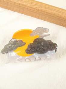 1 件变色龙、考拉、云朵、书形醋酸纤维发夹，可爱动物浣熊、发爪发饰，时尚礼物动物爪夹秋季配饰