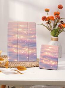 Pink Sheen Iridescent Sea Protective Case Compatible With IPad Air 4/5 10.9 Inch, IPad 7/8/9/10.2 Inch, IPad 10th Gen, Compatible With Kindle Paperwhite 12th Gen 2024, Kindle (11th Generation) 2022 Release, Compatible With Samsung Galaxy Tab S6 Lite 10.4 Inch, The Case Has Auto Sleep/Wake Function, Multiple Styles Of Covers Available.