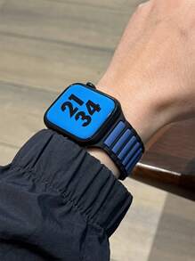 1 件表带男士 Apple Watch 表带运动硅胶表带兼容 Apple Watch 表带 44mm 42mm 40mm 38mm 41mm 45mm 46mm 49mm 时尚智能手表表带腕带适用于 Series 9 Series 10 Ultra Se 8 7 6 5 4 3 2 1，时尚 Apple Watch 表带，智能手表表带兼容 Apple Watch 表带，手链 Apple Watch 表带，Apple Watch 表带配件 - 三株矽膠 - 查看 5