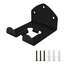 1pc Modern Metal Wall Mounted Tool Organizer Rack, Suitable For Garden Trimmers, Space-Saving Wall-Mounted Storage Rack With Screws And Expansion Bolts, Perfect For Lawn And Hedge Trimmers, Lawnmowers And Pruners In Garden And Garage - Matte Black Finish, Single Shelf, Home Decor Theme, Multi-Function Installation, No Power Required, Floating Brackets, Floating Shelf