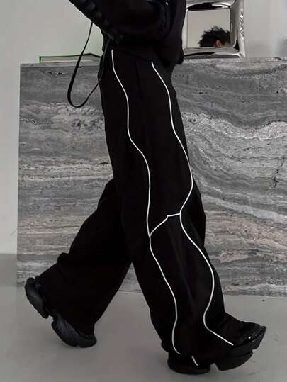 Tween Boys Casual Drawstring Cargo Pants, Fashion Streetwear For Spring, Autumn, Summer