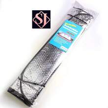 150*80cm doble burbuja de papel de aluminio de aislamiento térmico barrera solar para automóviles con sombra frontal - Plateado - Ver 3