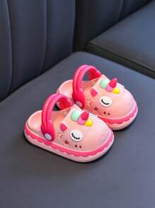 1 pereche de sandale cu desene animate adorabile pentru copii, respirabile, pentru interior/exterior, papuci ușori, confortabili, cu fundul moale, pentru vară - Roz - Vizualizare 13