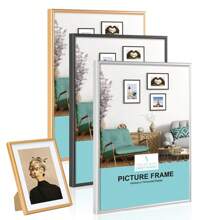 2/3 قطعة إطار صورة معدني، إطارات صور ألومنيوم، مثالية للعرض على الحائط أو المنضدة، البوسترات، إطار صورة فني، إطار ألومنيوم سبيكة بتصميم بسيط وأنيق، مناسب لديكور المنزل والغرفة والمكتب، بمقاسات تشمل الإطار الذهبي والفضي والأسود، 30 * 40 سم / A3 / A4