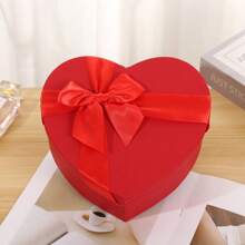 1Pc New Heart-Shaped Mother's Day Gift Box Bowknot Red Packaging Paper Box With Cover Present Boxes Birthday