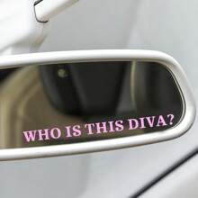 English Letter "Who Is This Diva" Car Sticker, Beautiful Sticker, Car Decoration Sticker, Home Decoration Sticker, Party Decoration Sticker, Cute And Beautiful Car Sticker, Suitable For Most Cars