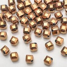 30 szt. 8 mm ukośnych kwadratowych szklanych koralików, otwór skośny, bransoletka DIY, naszyjnik, biżuteria, łańcuszek do telefonu, brelok, zawieszka do torby, materiały na akcesoria