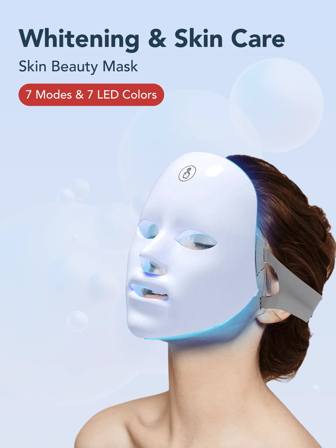 7 Color LED Face Mask, USB Rechargeable Beauty Facial Mask Skin Care Device, Skin Restoration Instrument, Radiant Glow, Skin Care Tool For Beauty Salons And Home Use, Perfect Holiday Gift