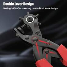 Alicate Perfurador de Couro para Serviço Pesado Profissional - Ferramenta Perfuradora de Cinto em 6 tamanhos