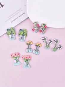 10 stuks mode potplanten acryl bedels voor vrouwen oorbel ketting DIY sieraden accessoire