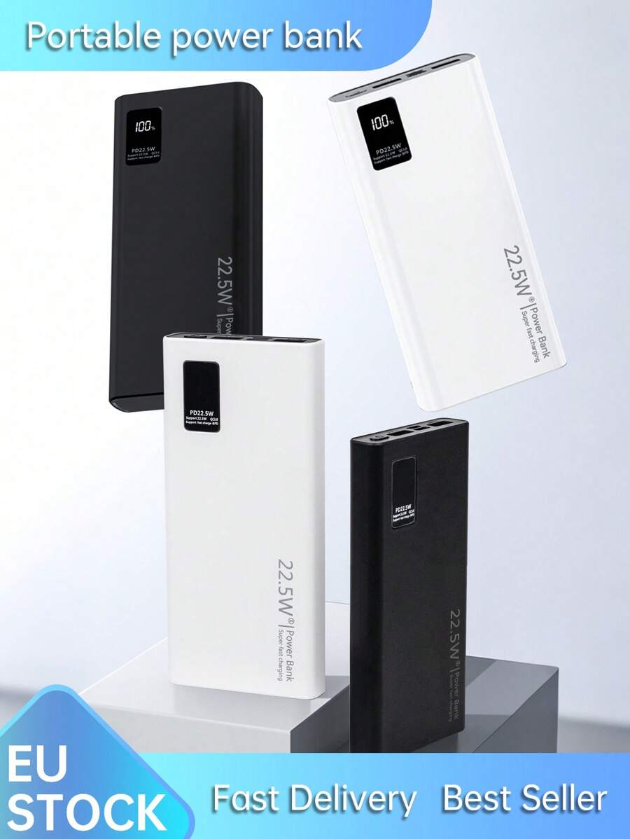 1 Pin dự phòng di động 10000/20000mAh, Sạc nhanh PD22.5W, Có màn hình hiển thị nguồn LED, Pin dự phòng mini thời trang di động - Nhiều màu - Xem 1