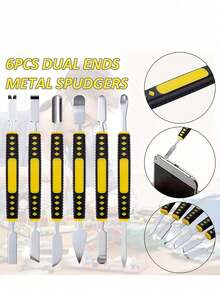 6pcs Metal Pry Bar Cellphone Repair Tool Set, Suitable For Disassembling Tablets, Opening Shells And Disassembling Mobile Phones - Multicolor - View 7