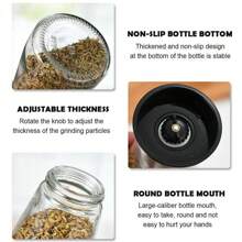 Salt Pepper Grinder Stainless Steel Glass Shaker Adjustable Mill Coarse Tool NEW - Silver - View 5