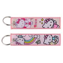 Sanrio 1st Hello Kitty & Animal Theme Sleutelhanger Set: Meerdere ontwerpen, levendige kleuren, duurzaam materiaal, geschikt voor verzameling en dagelijks gebruik, voegt persoonlijke charme toe! Perfecte cadeaukeuze, straalt zoete aura uit!