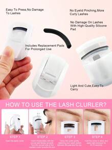 60片C型卷翘自粘假睫毛套装，8-16毫米，按压式，DIY睫毛嫁接，可重复使用，无需复杂步骤，不留粘性残留，居家即可轻松嫁接睫毛，假睫毛，睫毛簇，单根睫毛 - 黑色 - 查看 8