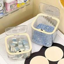 1 pezzo Multi-funzionale scatola di stoccaggio cosmetico anti-polvere per scrivania, organizer per il trucco, cestino della spazzatura da scrivania con design a scatto comodo