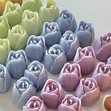 1 pieza Molde de silicona para hacer velas en 3D, molde de flor de tulipán tridimensional, molde de vela para el Día de San Valentín, velas aromáticas DIY, piedra de incienso, decoración de hogar, fácil de desarmar y limpiar, materiales reutilizables DIY, hecho a mano, regalo perfecto para mujeres, amantes de la artesanía, regalo para la mejor amiga, regalo de invierno, romántico