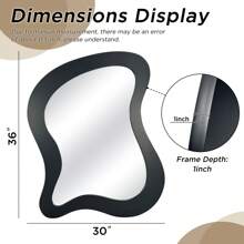 Irregular Wall Mirror Asymmetrical Wall Mirror Fashionable Wall Mirror With Wooden Frame Suitable For Living Room Bathroom Bedroom Decorative Mirror