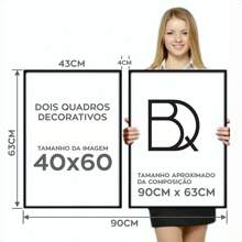 Kit 2 Decorative Frames Abstract Soft Modern Bedroom Living Room Glass Frame Bedroom Living Room 40x60 - Rỉ Nâu - Xem 4