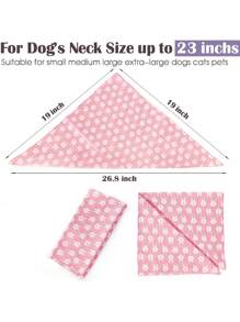Set de 4 pañuelos bandana de algodón suave con diseños lindos para perros y gatos, aptos para cumpleaños, en colores rosa, verde, azul y caqui, ajustables y lavables, accesorios cómodos para mascotas pequeñas, medianas y grandes, niña y niño