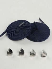 男女款弹性宽松鞋带，无需系带金属夹鞋带，百搭一脚蹬鞋，黑色、白色、彩色 - 彩色 - 查看 9