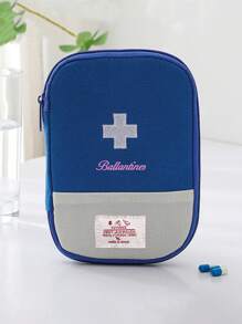 1pc Personalized Household Medical First Aid Kit, Custom Embroidered Text Multi-Function Travel Medicine Bag Storage Pouch, Large Capacity Handbag Medication Organizer, Child Health Pack, Gift For Moms, Birthday Gift, Gift For Friends And Teachers, Christmas/Holiday Gift, Personalized Gift For Ladies, Anniversary, Christmas, Mother's Day, Valentine's Day