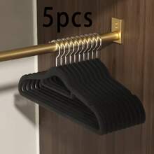 5/10pcs Seamless Anti Slip Velvet Fabric Saves Space Hanger Suitable For Bedroom Wardrobes, Wardrobes, Dormitory Clothing Organization, Hanger, Grucce Armadio, Appendi Abiti, Grucce, Grucce Salvaspazio, Mother's Day, Hot Selling And Great Value Item, Today's Discount