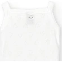 Babidu Body pour bébé avec fines bretelles, motif cœurs ajourés, 100% coton fabriqué en Espagne par Babidu | Body de haute qualité pour enfants, doux et respirant