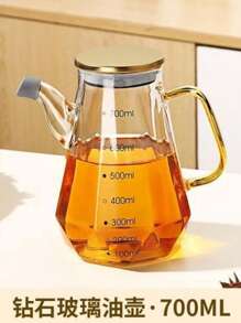 高硼硅玻璃油瓶，钻石形厨房家用调味料/液体酱油/醋分配器 - 彩色 - 查看 7