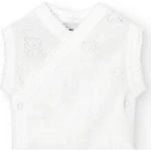 KIWI Baby Bodysuit Openwork Cross Strap Bears 100% Cotton Made In Spain By Babidu | Baby Bodysuit High Quality Children's Clothing, Soft And Breathable - White - View 7