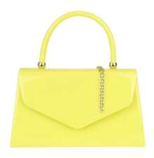 Girly Handbags Women's Patent Clutch Bag Small Hard Case Evening Handbag - Yellow - View 2