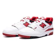 New Balance Women's Casual Shoes With Splicing Contrasting Color, Simple And Practical Multifunctional - White/Red - View 3