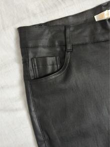 Women's Resin Elastane Pants - Black - View 4
