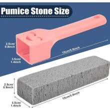 Pumice Stone, Toilet Cleaning Brush, Scrubbing Wand, Bathroom Cleaning Stone With Handle, Removes Limescale, Hard Water Rings And Rust, Suitable For Toilet, Bathroom, Kitchen, Grill, Tiles, Cleaning Supplies, Cleaning Tools