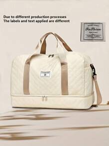 带有独立鞋隔层的极简主义旅行包、多功能瑜伽手提包、轻便健身包、干湿分离衣物收纳袋、可调节肩带，可手提、肩背或斜挎 - 彩色 - 查看 20