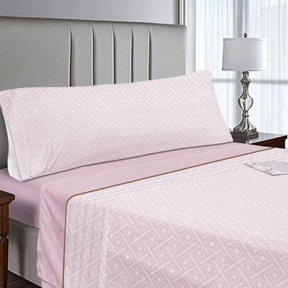 Juego de Sabanas 3 Piezas - Poliéster Microfibra - Sábana Bajera, Sábana Plana y 1 Funda de Almohada( cama 90-105-135-150, OSORNO   ROSA )